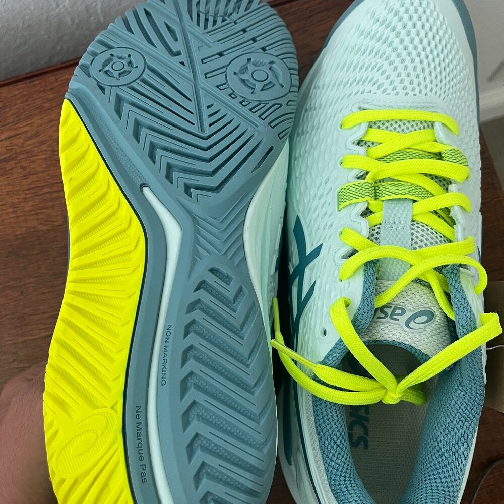 NWT Asics Gel Resolution 9 -Size 8.5 Tennis Shoes Color: Soothing Sea/Blue